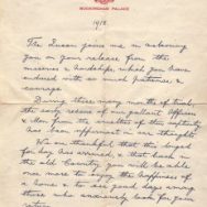 King George V letter to returning POWs – 1918